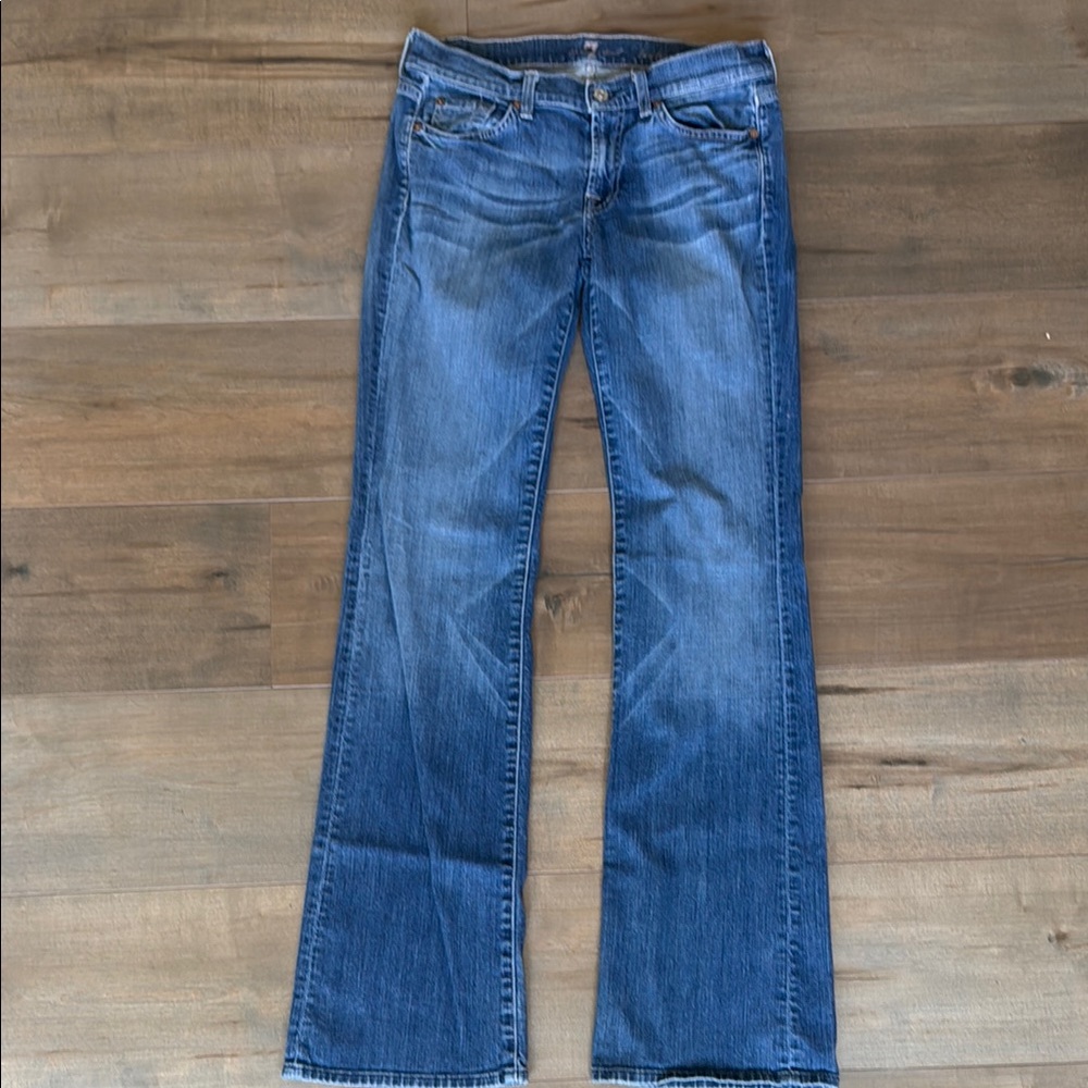 7 For All Mankind Blue Boot Cut Jeans - Picture 5 of 8